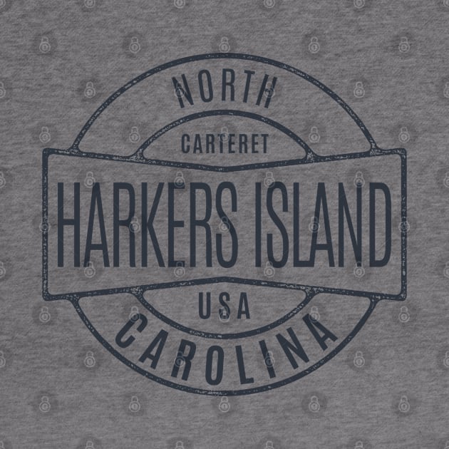 Harkers Island, NC Summertime Vacationing Vintage Badge by Contentarama